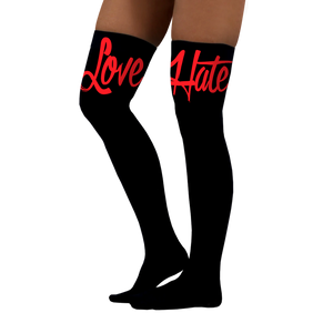Love Hate Knee High Socks